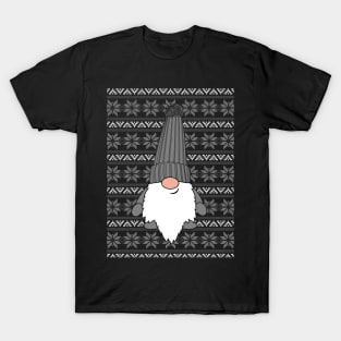 Gilbert the Gonk Holiday Gnome Poinsettia Ugly Christmas Sweater T-Shirt